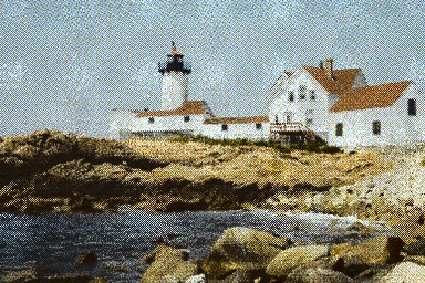 Widow's Bay lighthouse overlooking the rocky shore